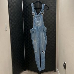 Women’s Cred NY Distressed Denim Overalls